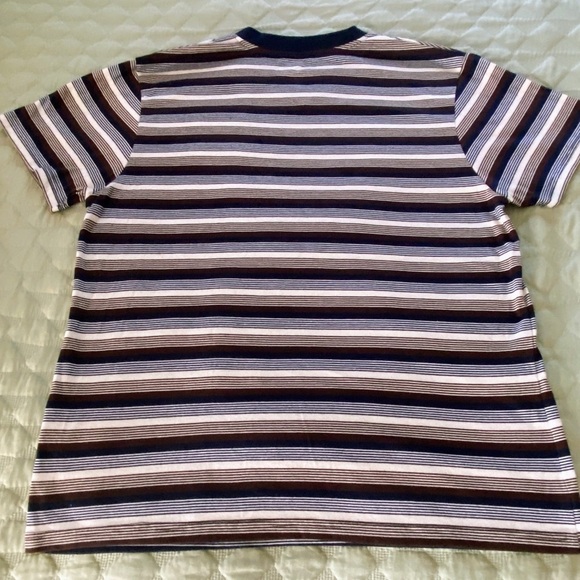Brooklyn Express Men's Blue and Gray Short Sleeve Tee with Stripes, Size L - Picture 2 of 4